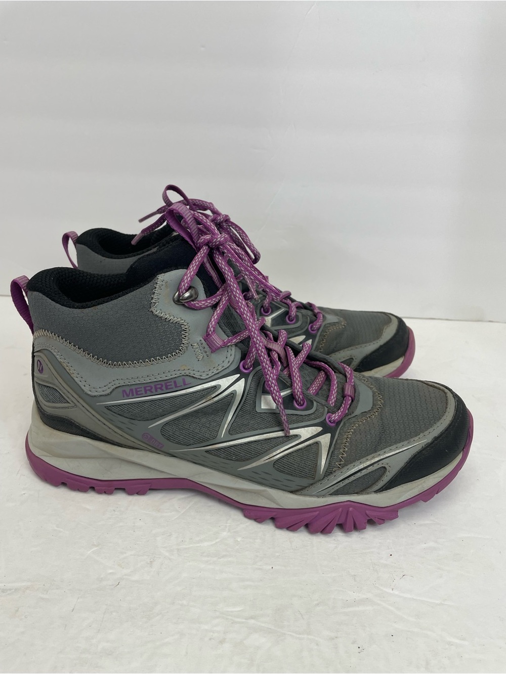 Merrell Mid Capra Bolt 9 hiking boot shoe women purple grey